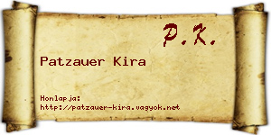 Patzauer Kira névjegykártya